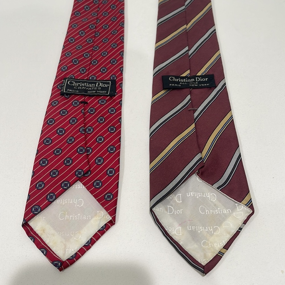 Christian Dior ties lot of 2 - Picture 2 of 3